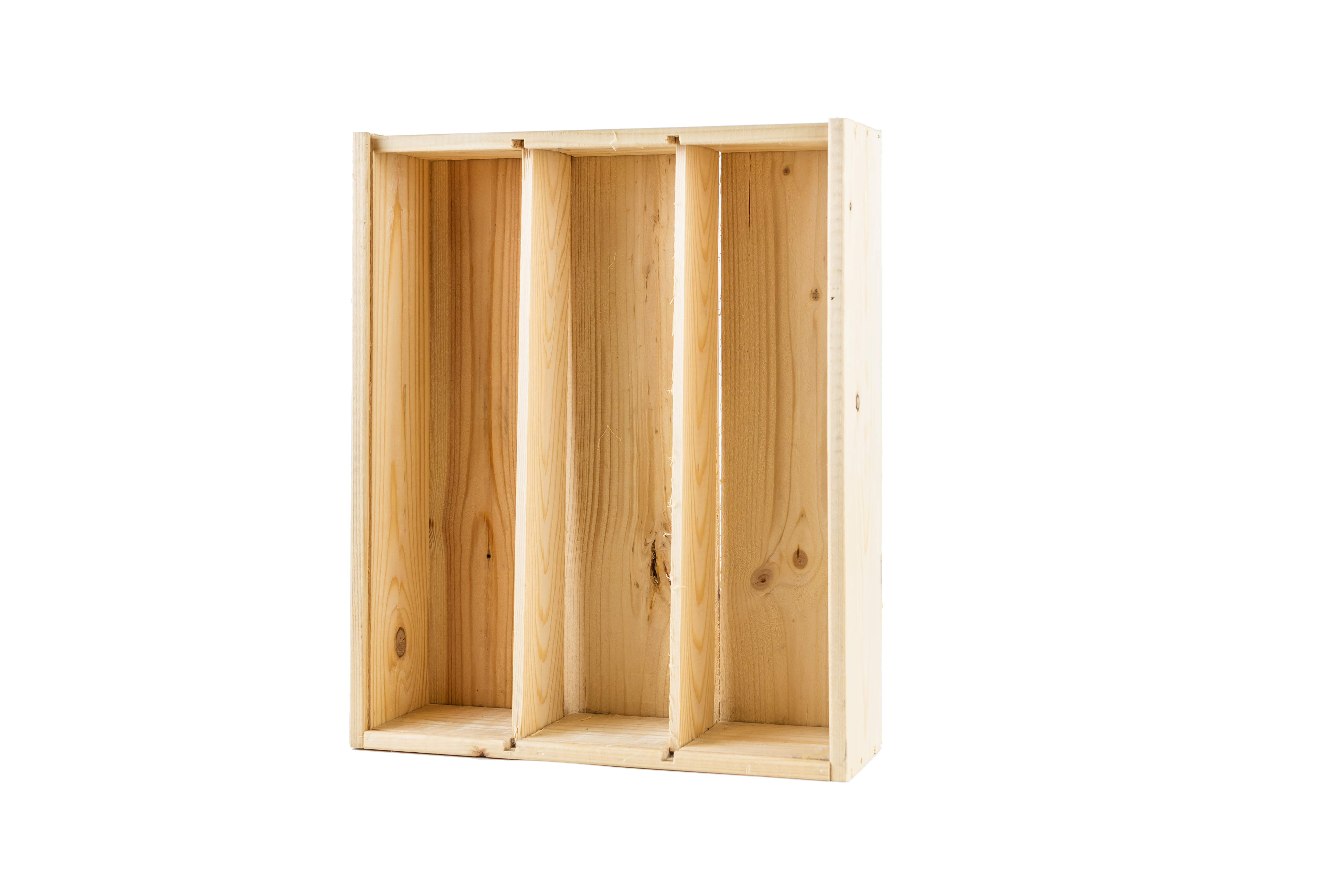 Wijnkist 3 flessen met schuifdeksel