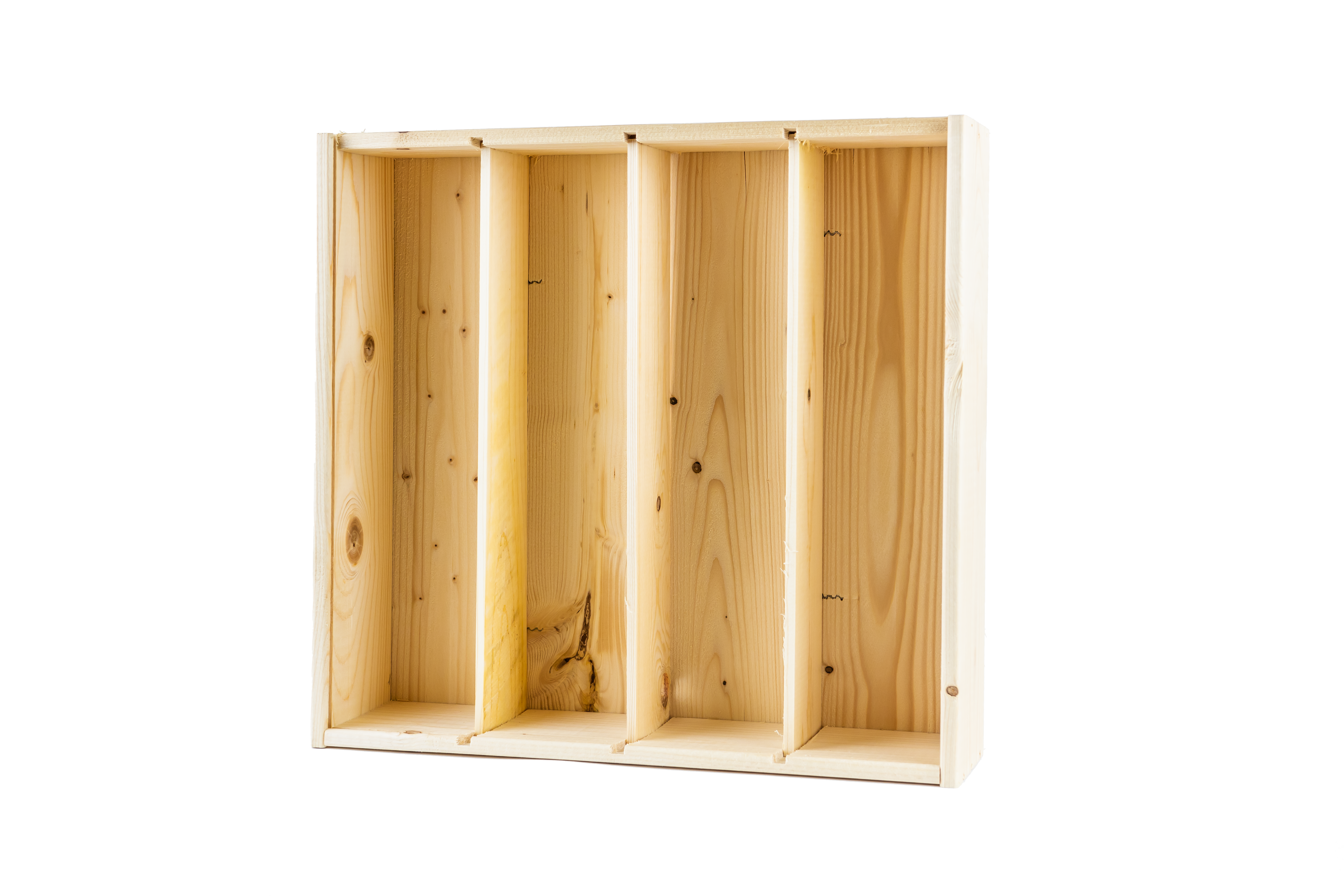 Wijnkist 4 flessen met schuifdeksel